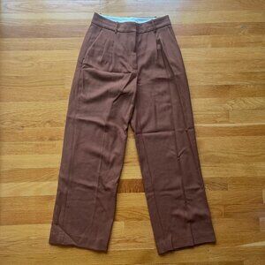 Aritzia Brown High-Waisted Trousers